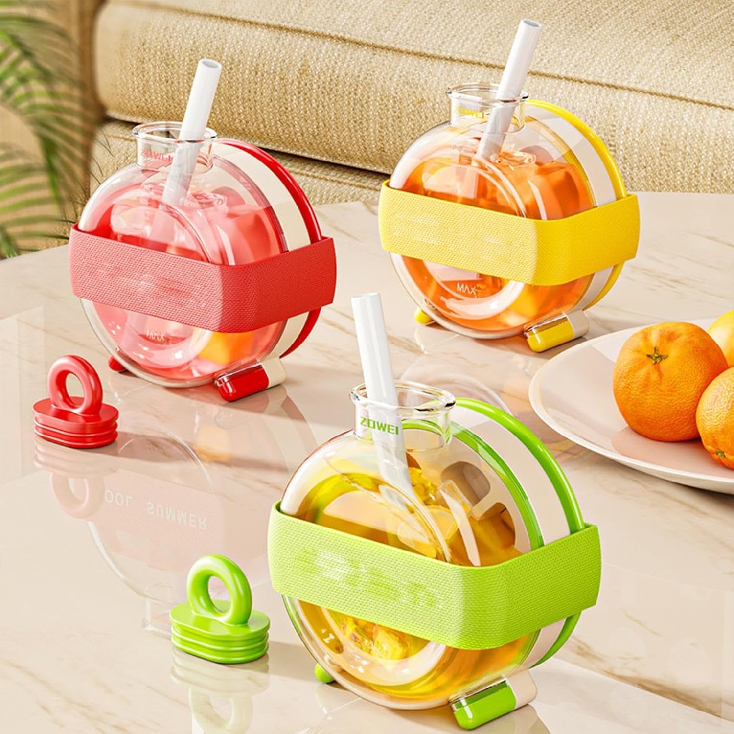 Molde Para Hielos En Forma De Botella - Taza Portátil Con Pajita Y Molde De Cubitos De Hielo De Silicona - Equipo De Cocina Para Campamento Fácil De Usar En Congelador Para Jugos Café Y