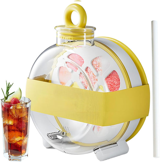 Molde Para Hielos En Forma De Botella - Taza Portátil Con Pajita Y Molde De Cubitos De Hielo De Silicona - Equipo De Cocina Para Campamento Fácil De Usar En Congelador Para Jugos Café Y